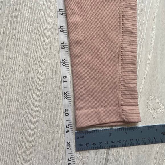 A For Avocado Women's Soft Rose Pink Textured Braided High Waist Air Leggings XS - Picture 6 of 12